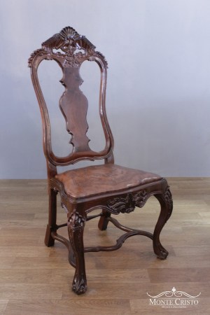Cadeira Dom José em Jacarandá com couro